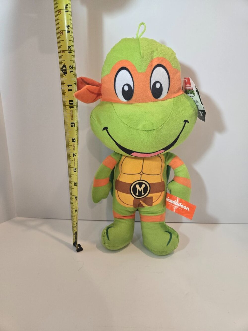 NWT Nickelodeon Teenage Mutant Ninja Turtles 14" Plush Doll Toy - Michelangelo - Picture 2 of 4